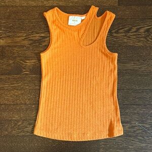 Maeve by Anthro Orange Key Hole Tank Top XS